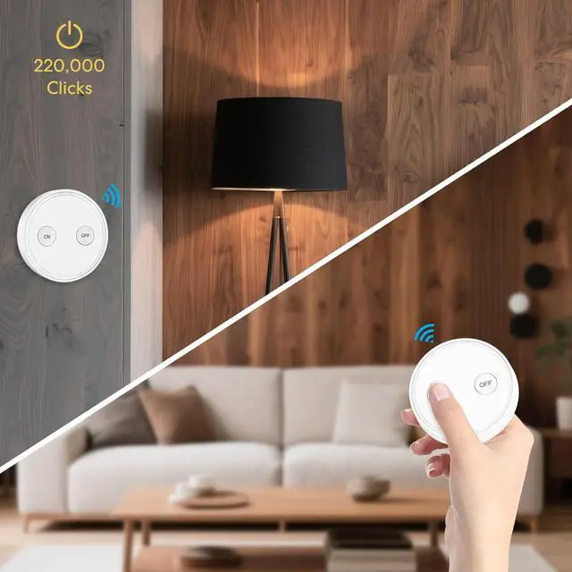 Alt view image 4 of 7 - LoraTap Remote-Control Outlet: Wireless Outlet Switch Indoor  100 FT Range  Programmable & Expandable  Renter Friendly