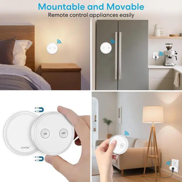 Alt view image 5 of 7 - LoraTap Remote-Control Outlet: Wireless Outlet Switch Indoor  100 FT Range  Programmable & Expandable  Renter Friendly