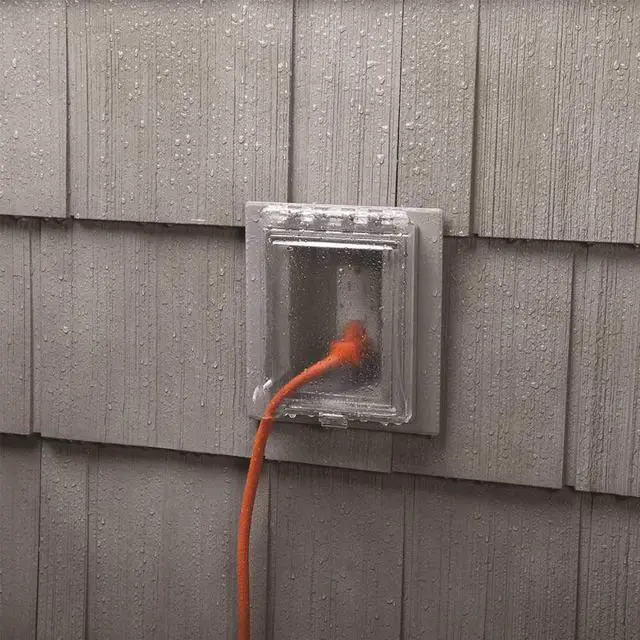 Alt view image 3 of 4 - TayMac MR420CG 1-Gang Recessed Enclosure Extra Duty, 6-in-1 Nonmetallic Weatherproof in-Use Cover, Horizontal/Vertical, Gray