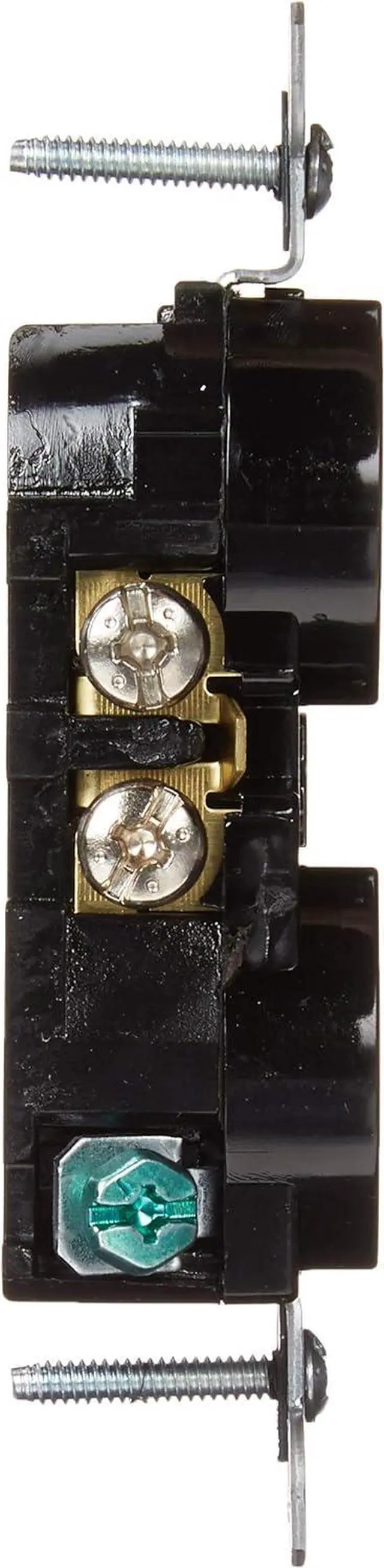 Alt view image 2 of 5 - Leviton 15 Amp 125V Tamper Resistant Duplex Receptacle, Residential Grade, Grounding, (10-Pack), T5320-E, Black