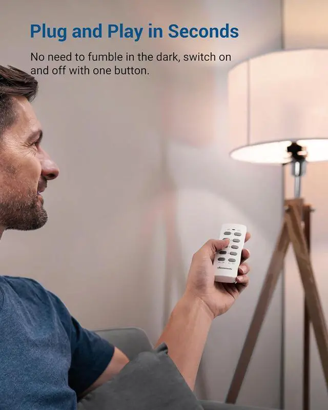 Alt view image 6 of 7 - DEWENWILS Wireless Remote Control Outlet, 125V/15A/1875W Remote USB Outlet Switch, 100FT Control Range, Programmable & Expandable Indoor Remote Control Outlet, FCC Listed