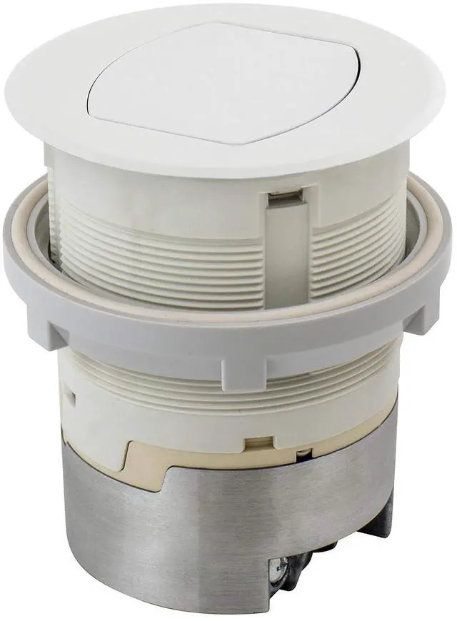 Main image of Bryant Electric RCT200W 15A 125V Tamper Resistant Pop-Up Countertop Receptacle Surface Mount, 15 Amp, Powder Coated White