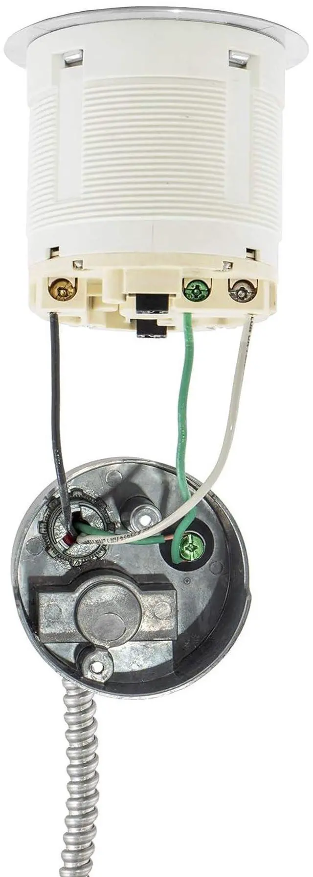 Alt view image 7 of 7 - Bryant Electric RCT200W 15A 125V Tamper Resistant Pop-Up Countertop Receptacle Surface Mount, 15 Amp, Powder Coated White
