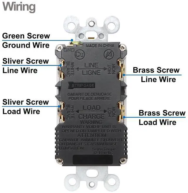 Alt view image 4 of 6 - BAOMAIN 20A GFCI Outlet with USB-A & USB-C Charging, Self-Test Tamper-Resistant Electrical Outlet, 5V/4.8A USB Charger with LED Indicator, Includes White Wall Plate, ETL Listed, BCG-004U