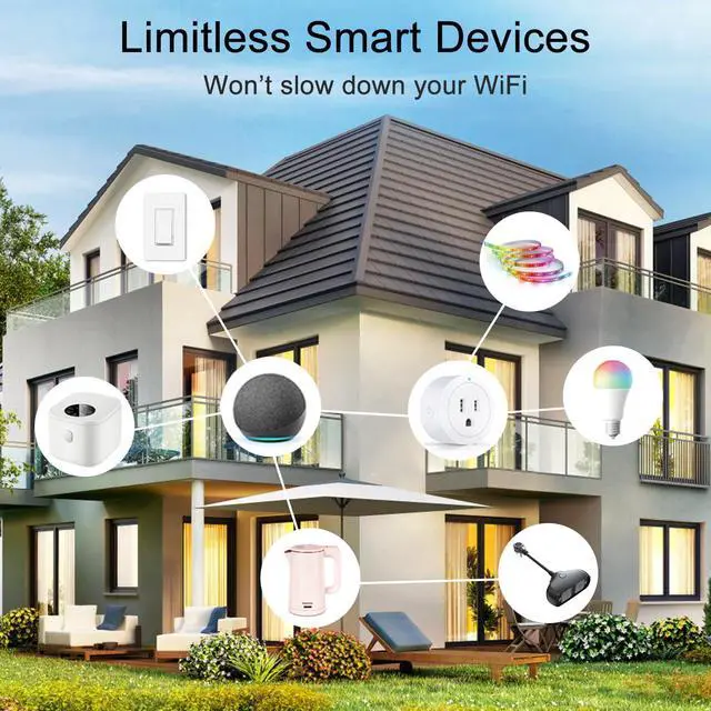 Alt view image 4 of 6 - ExIoTy Smart Plug, Works with Alexa, Simple Setup with One Voice Command, Remote Control, Timer & Schedule & Group Controller, Bluetooth Mesh Outlet, Alexa Echo Required, ETL & FCC Certified (4 Pack)
