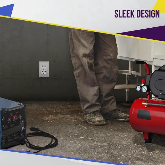 Alt view image 6 of 7 - ENERLITES Duplex Receptacle, 20 Amp Electrical Wall Outlet, Industrial Grade, 2-Pole, 3-Wire, 20A 250V, UL Listed, 62081-W-5PCS, White, 5 Pack