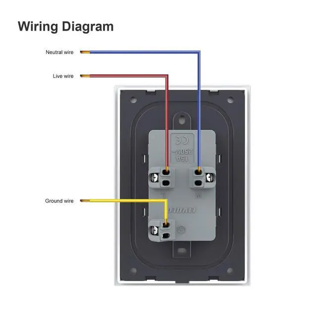 Alt view image 4 of 7 - LIVOLO White US Standard Vertical Duplex Receptacle Electrical Outlets with Tempered Glass Panel(15A),AC 110~220V,Not GFCI Outlet