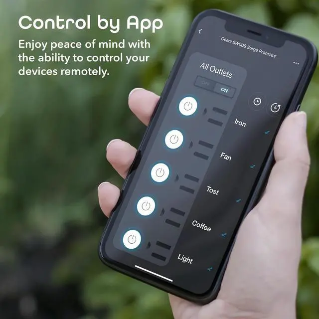 Alt view image 3 of 7 - Geeni Surge Ultra Smart 6-Outlet Surge Protector  WiFi Smart Power Strip with 3 USB Ports, Voice Control, Energy Monitoring, 900 Joules Protection, Compatible with Alexa & Google Assistant