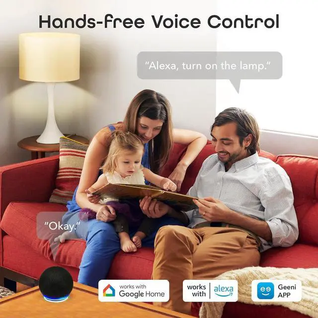 Alt view image 4 of 7 - Geeni Surge Ultra Smart 6-Outlet Surge Protector  WiFi Smart Power Strip with 3 USB Ports, Voice Control, Energy Monitoring, 900 Joules Protection, Compatible with Alexa & Google Assistant