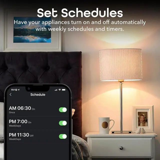 Alt view image 5 of 7 - Geeni Surge Ultra Smart 6-Outlet Surge Protector  WiFi Smart Power Strip with 3 USB Ports, Voice Control, Energy Monitoring, 900 Joules Protection, Compatible with Alexa & Google Assistant