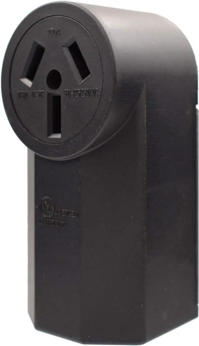 Main image of AIDA 50 Amp 125/250 Volt 10-50R 3-Pole, 3-Wire Surface Mount Power Dryer Receptacle Outlet, Back Wire, AL/CU, UL Listed, 030706