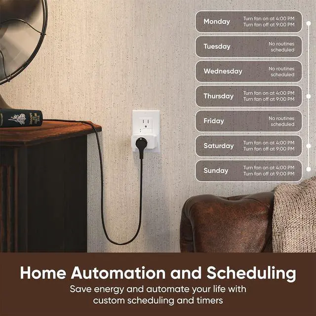 Alt view image 4 of 5 - Smart Plug by Wyze Lifestyle, 2.4GHz Smart Home Wi-Fi Plug Outlet Compatible with Alexa, Google Assistant, IFTTT, 15 A, Remote Control, No Hub Required, 2-Pack, Certified for Humans