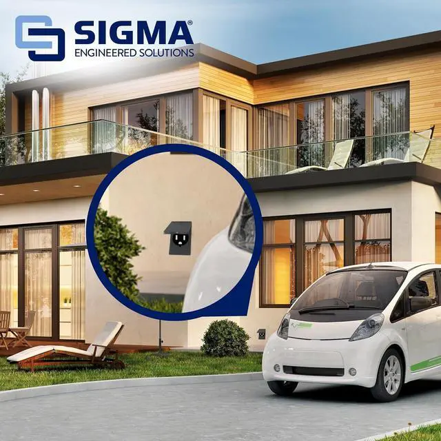 Alt view image 6 of 6 - Sigma Electric, Gray Sigma Engineered Solutions 14244 1-Gang Vertical Round Receptacle Weatherproof Cover, Size