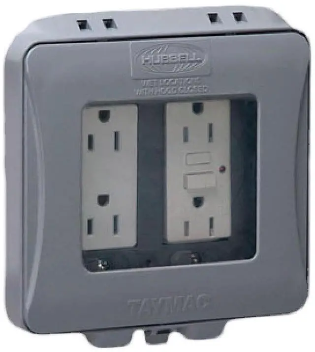 Main image of TayMac ML2500G Two-Gang Weatherproof Expandable Extra Duty In-Use Cover Gray Finish