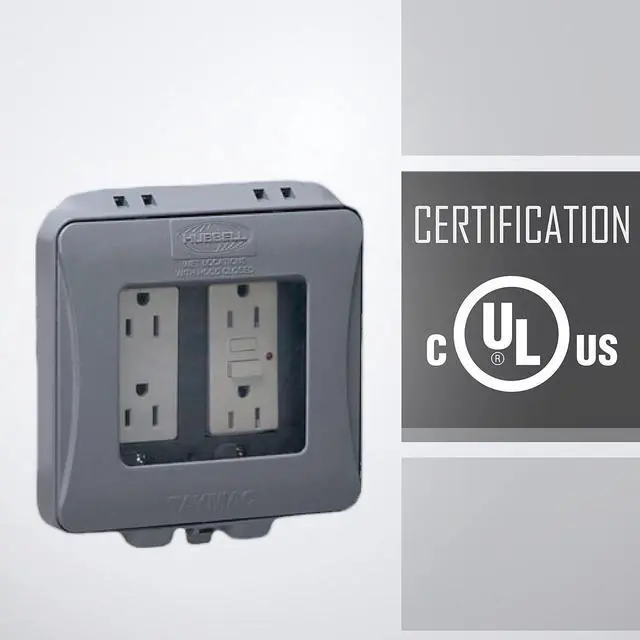 Alt view image 4 of 7 - TayMac ML2500G Two-Gang Weatherproof Expandable Extra Duty In-Use Cover Gray Finish