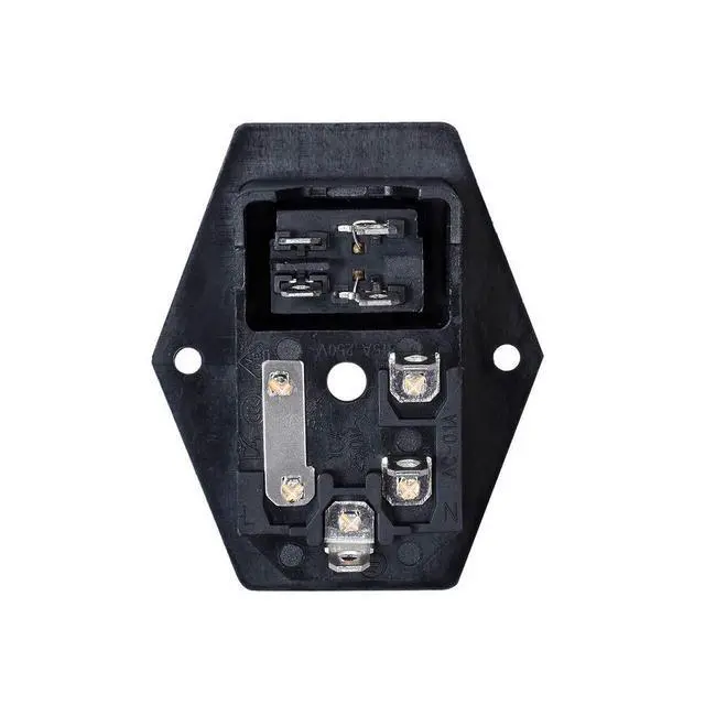 Alt view image 3 of 7 - BIQU 2PCS 10A 250V Rocker Switch Power Socket Inlet Module Plug 5A Fuse Switch with 5Pcs 16-14 AWG Wiring 3 Pin IEC320 C14