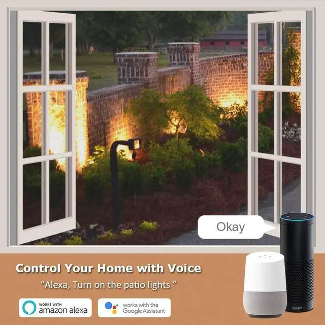 Alt view image 4 of 7 - Outdoor Smart Plug Waterproof, TESSAN WiFi Smart Outlet Switch with 3 Individual Sockets Work with Alexa Echo Google Home, Remote Control Timer by Smartphone