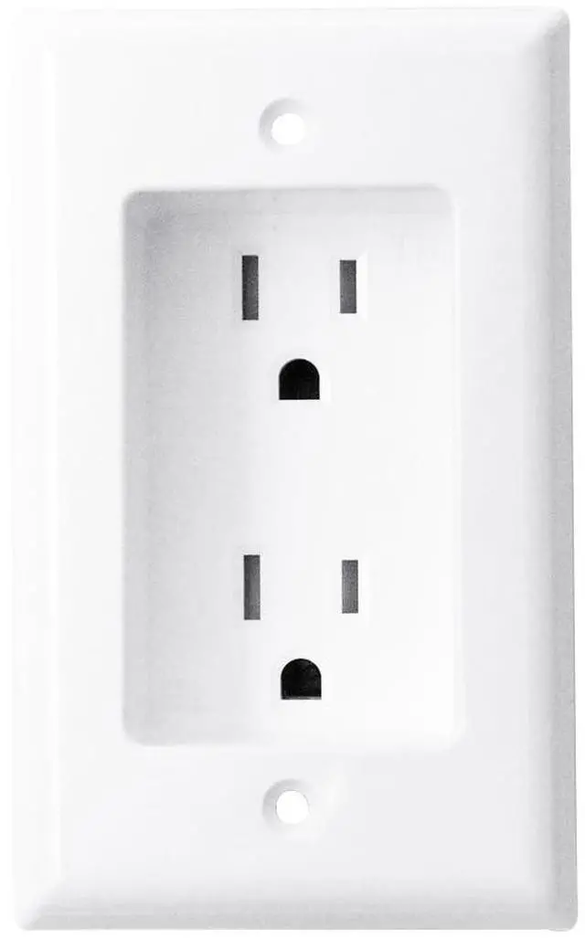 Main image of Construct Pro Single Gang Recessed Dual Power Tamper-Resistant Outlet (White)