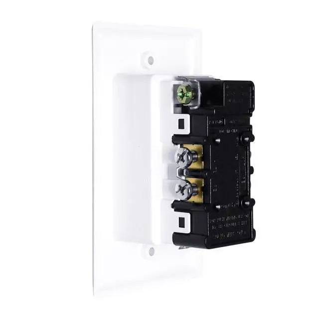 Alt view image 4 of 7 - Construct Pro Single Gang Recessed Dual Power Tamper-Resistant Outlet (White)