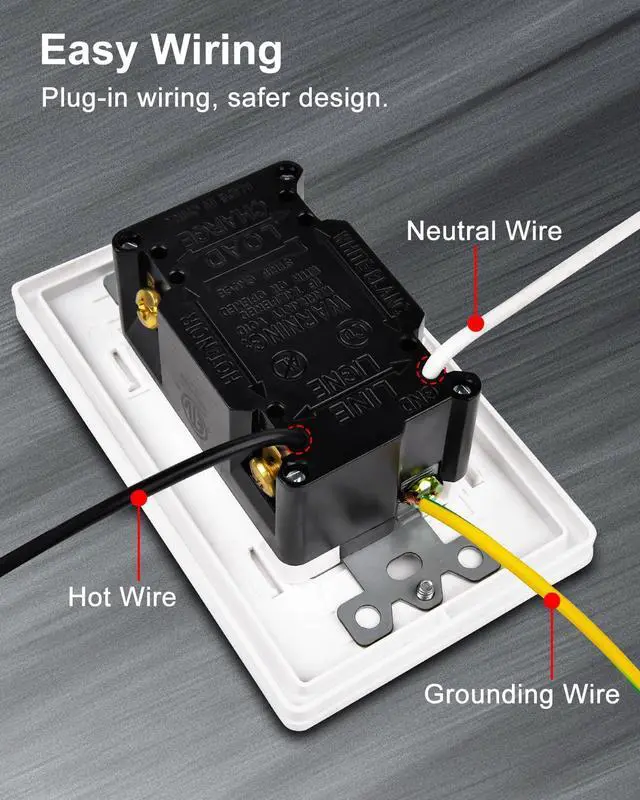 Alt view image 5 of 7 - GFCI Outlet 20 amp GFI Electrical Outlet 20 amp Outdoor GFCI Outlet Weather Resistant Self-Test Exterior Outlet 20amp Ground Fault Outlet GFI Outlet with LED Indicator UL Listed White 5 Pack