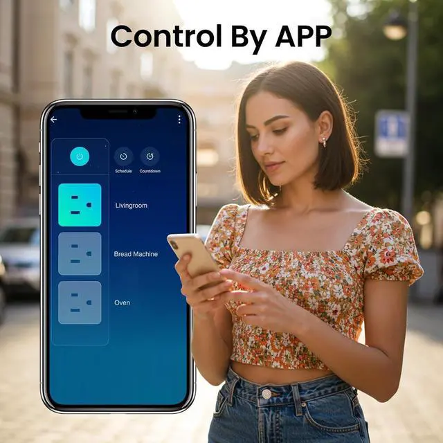 Alt view image 4 of 7 - GHome Smart Plug Power Strip, WiFi Surge Protector Work with Alexa Google Home, Smart Outlets with 3 USB 3 Charging Port, Multi-Plug Extender for Home Office Cruise Travel and Christmas Light, 10A