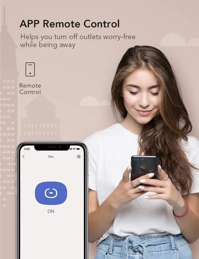 Alt view image 5 of 7 - nooie Bluetooth Smart Plug, WiFi Mini Smart Outlet, Remote/Voice Control, Compatible with Alexa Google Home, Schedule Timer, Child Lock, ETL Certified, 2.4G (2 Packs)
