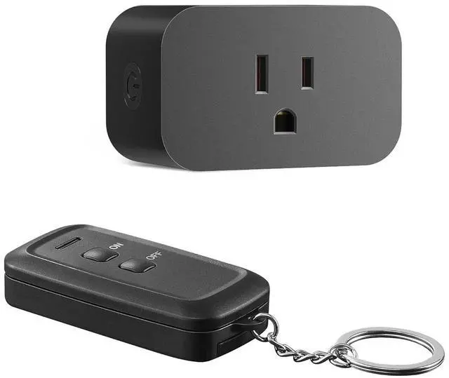Main image of DEWENWILS Indoor Remote Control Outlet, Wireless Remote Light Switch, No Interference Remote Outlet Switch, No Wiring, 15A/1875W, 100ft RF Range, Compact Design, Programmable
