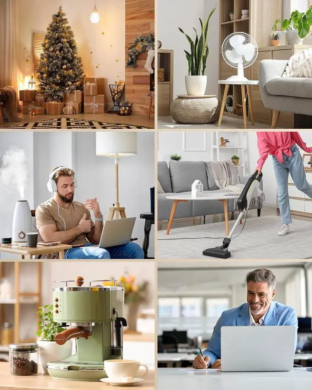 Alt view image 7 of 7 - DEWENWILS Indoor Remote Control Outlet, Wireless Remote Light Switch, No Interference Remote Outlet Switch, No Wiring, 15A/1875W, 100ft RF Range, Compact Design, Programmable