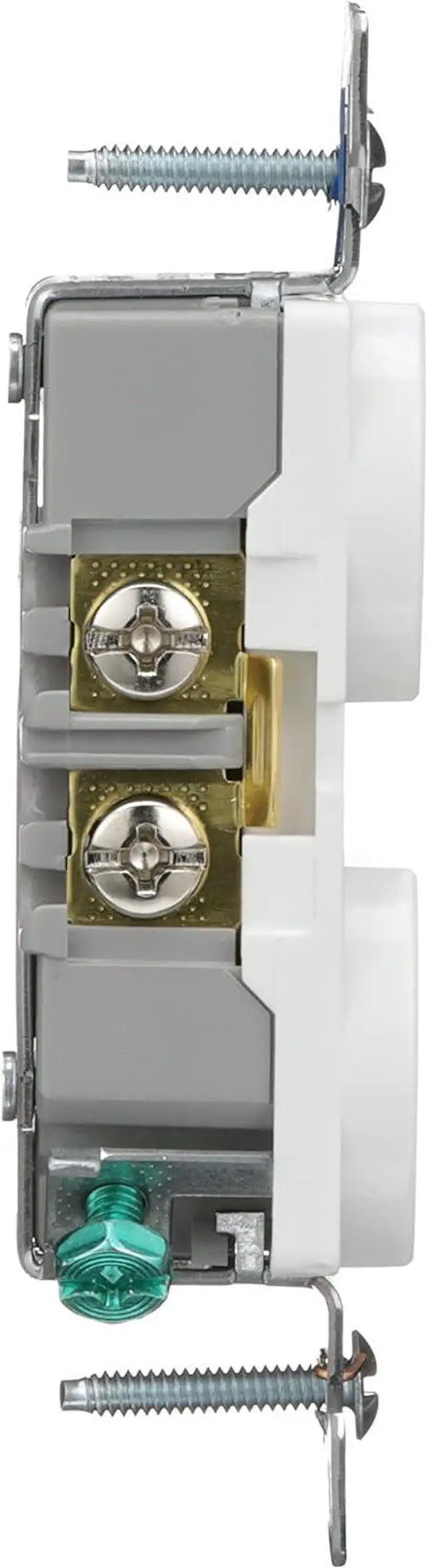 Alt view image 5 of 6 - Eaton BR15W-SP-L 15-Amp, 125-Volt Commercial Grade Back and Side Wire Duplex Receptacle, White