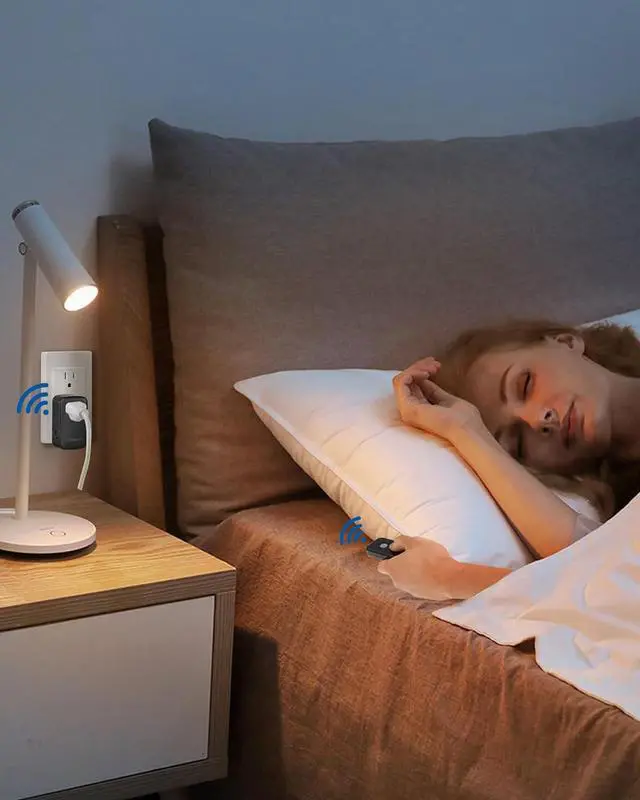 Alt view image 7 of 7 - Remote Control Outlet Plug Wireless On Off Power Switch, Black Remote Light Switch Wireless for Lamp, Light, Fan, Programmable, Compact and Portable, 100ft RF Range, FCC Certified, Battery Included