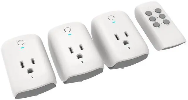 Alt view image 2 of 5 - TEKLECTRIC Indoor Remote Control Outlet with 1 Grounded Plugs, 80 FT Range Wireless Outlet for Fans, Electrical Devices, Christmas Lights - 1875 Watt 15A Heavy Duty (1 Remote 3 Receivers)