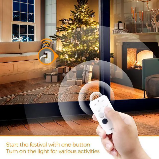 Alt view image 2 of 6 - Remote Control Outlet, TESSAN 3 Pack Wireless Remote Light Switch, On Off Switch Plug for Lights, Lamps, Fans, Household Appliances, 100ft RF Range, 15A/1875W(3 Outlet)