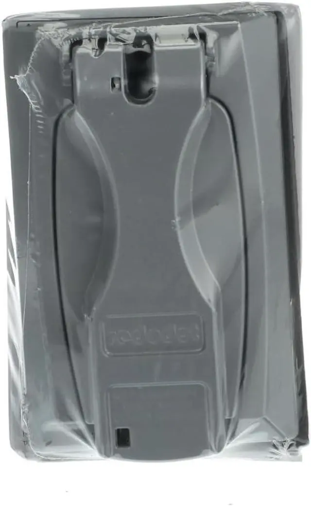 Main image of Thomas & Betts DCCU Red Dot Universal Flip-Lid Weatherproof Receptacle Cover, 1 Gang, Silver