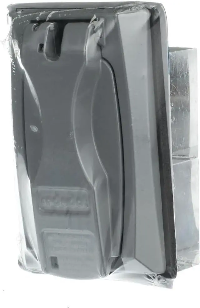 Alt view image 2 of 3 - Thomas & Betts DCCU Red Dot Universal Flip-Lid Weatherproof Receptacle Cover, 1 Gang, Silver