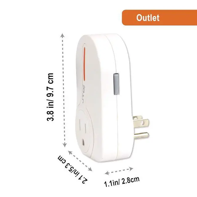Alt view image 3 of 6 - JTD ® 5 Pack Remote Control Outlet Switch 3rd Generation Energy Saving Auto-programmable Wireless Electrical Plug Switch for Household Appliances Lighting & Electrical Equipment (2 Remotes)