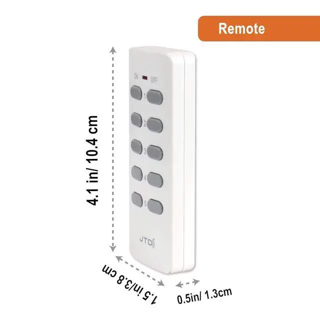 Alt view image 4 of 6 - JTD ® 5 Pack Remote Control Outlet Switch 3rd Generation Energy Saving Auto-programmable Wireless Electrical Plug Switch for Household Appliances Lighting & Electrical Equipment (2 Remotes)
