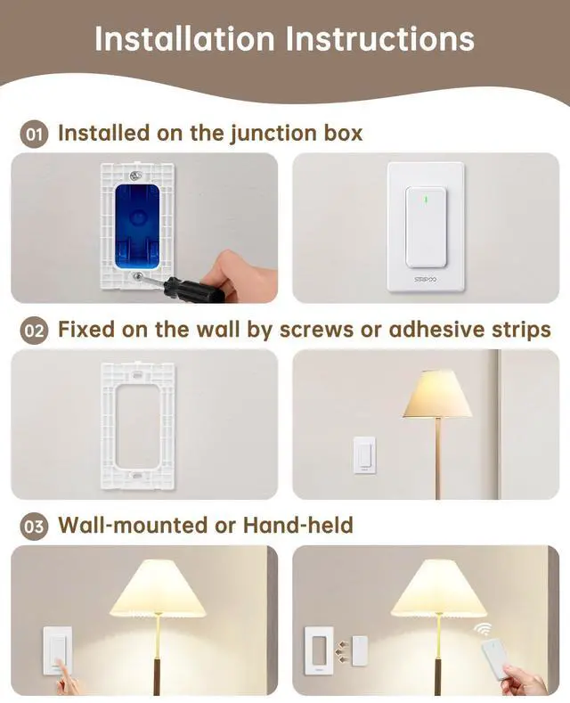 Alt view image 6 of 7 - Garbage Disposal Wireless Switch, Garbage Disposal Button, 15A/1500W Plug-in Power, 300ft RF Range, Overload Protection Remote Control Outlet for Home Appliances