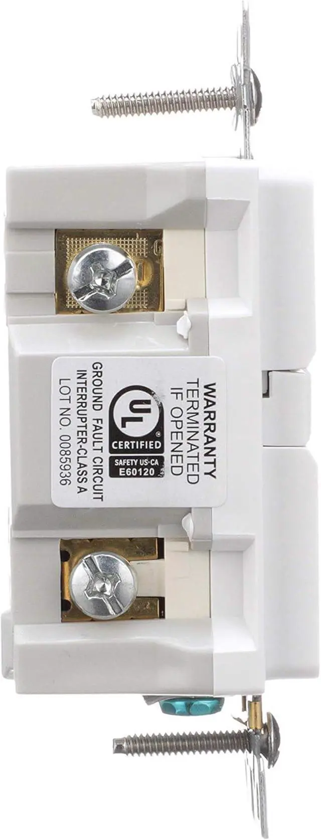 Alt view image 5 of 7 - Eaton Arrow Hart SGF15W Duplex GFCI Receptacle, 125 VAC, 15 A, 2 Pole, 3 Wire, White