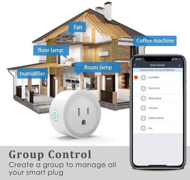 Alt view image 6 of 7 - Avatar Controls Smart Plugs Wi-Fi Outlet 4 Pack - Smart Plugs That Work with Alexa/Google Home/Smart Life, Timer ON/Off Plug, Schedule Built-in App, Mini Wireless Socket, No Hub Required