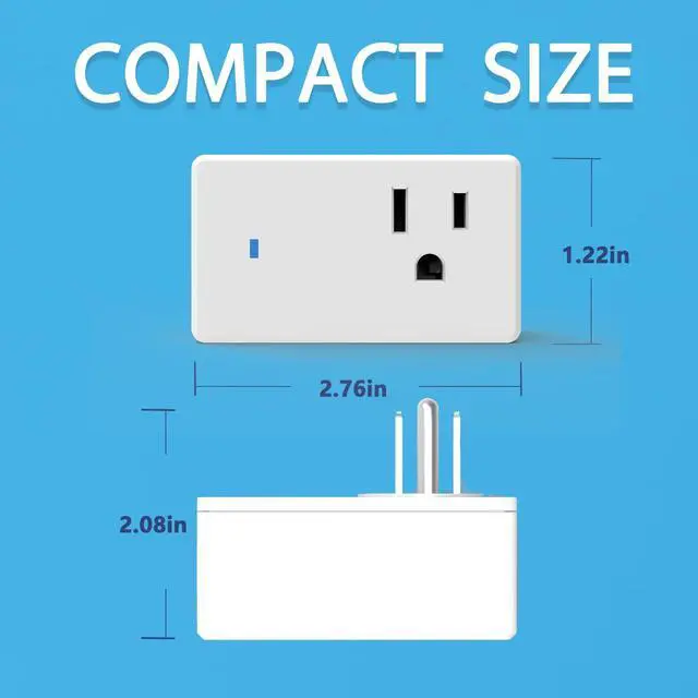 Alt view image 7 of 7 - YNF Mini Smart Plug, Compatible with Alexa, Simple Setup with One Voice Command, Voice Control, Remote Control, Group Control, Timer & Schedule, Bluetooth Mesh, Alexa Echo Required (4 Pack)