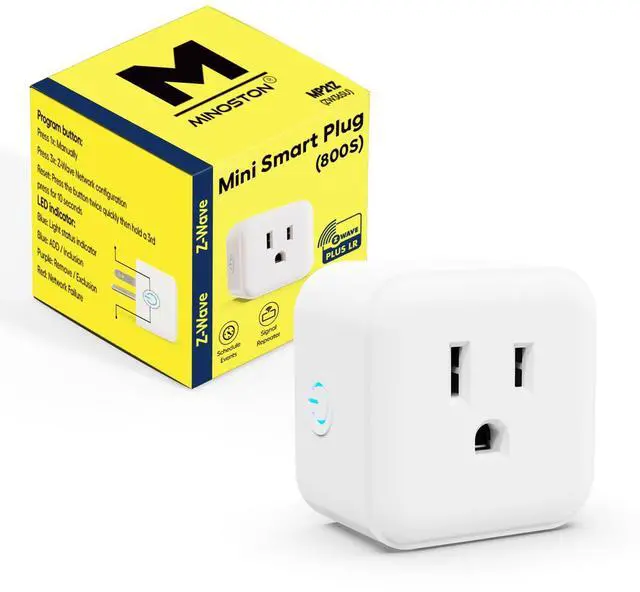 Main image of Minoston Z-Wave Plug Outlet 800 Series, Zwave Mini Smart Plug in Socket, 15A, Z-Wave Hub Required, Built-in Repeater and Range Extender, Compatible with SmartThings, Wink, FCC and ETL Listed (MP21Z)
