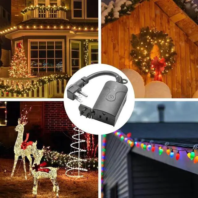 Alt view image 6 of 7 - Outdoor Wireless Remote Control Outlets(3 Receiver, 1 Remote), Weatherproof Heavy Duty 15Amp Grounded Electrical Plug in Remote Light Switch, 100ft RF Range, ETL Listed(Battery Included)