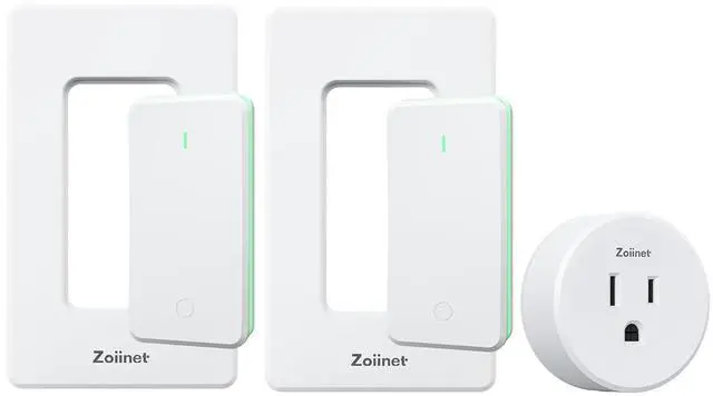 Main image of Remote Control Outlet Plug with 2 Switches, Buckle Design & Removable Wireless Light Switch, No Wiring Needed, 300 ft, 15A/1500W, Programmable, for Household Appliances