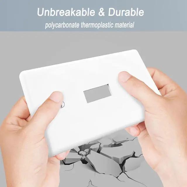 Alt view image 2 of 5 - Toggle Light Switch Cover Plate Single Decor Wall Plate 1-Gang Electrical Faceplate, White (20-Pack)