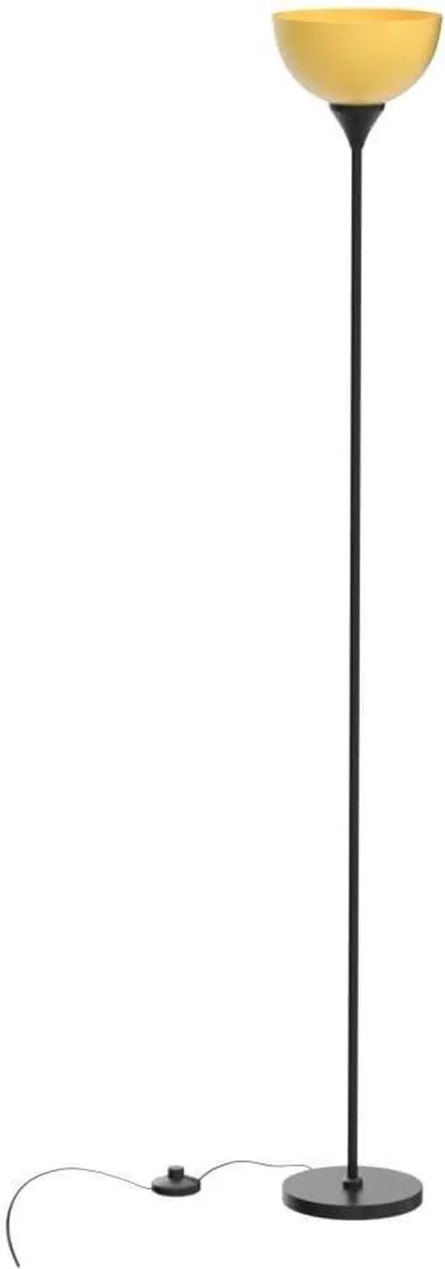 Alt view image 4 of 7 - PESRAE Floor Lamp, Remote Control with Stpeless Color Temperatures and Brightness, Torchiere lamp for Bedroom, Living Room, Bulb Included (Matte Black)