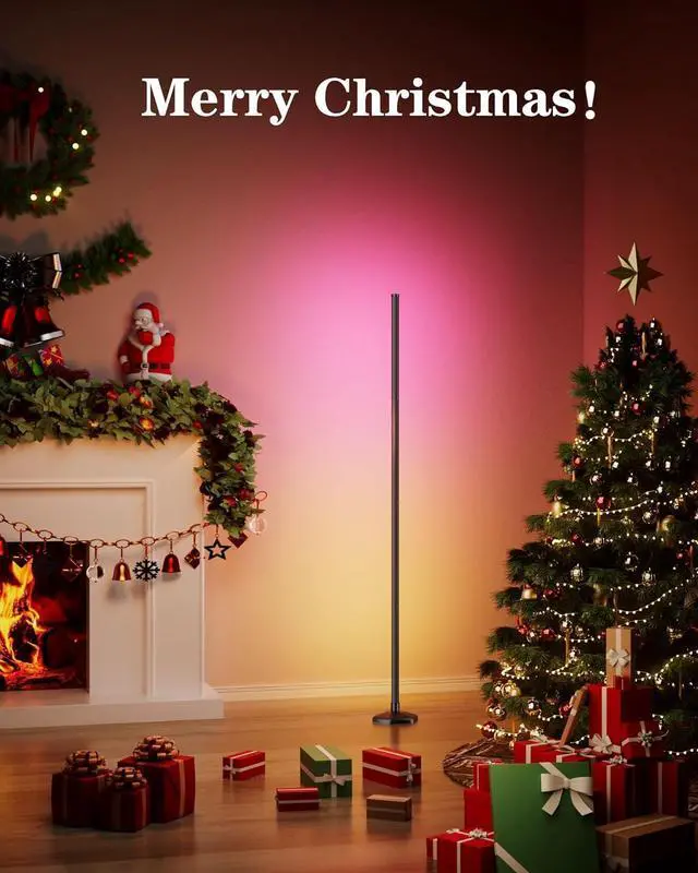 Alt view image 5 of 7 - 2PCS RGB Floor Lamp, Bluetooth APP and Remote Control 65" Smart Modern Standing Lamp Music Sync 16 Million DIY Colors Changing LED Floor Lamp with Heavy Base for LivingRoom Bedroom GameRoom