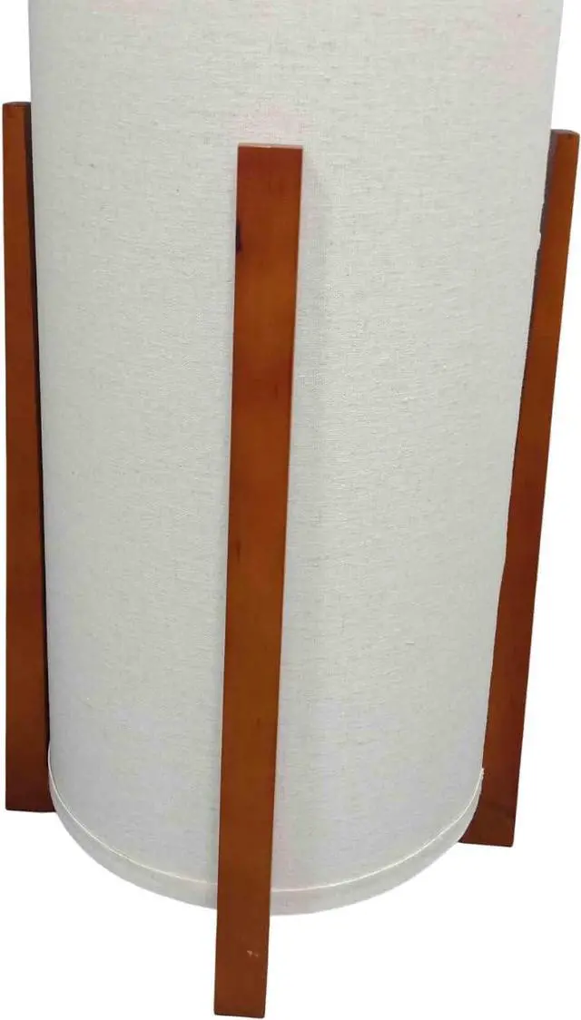 Alt view image 3 of 7 - Brightech Parker Paper Lantern Floor lamp, 48 Inch Tall Lamp with Wood Frame, Asian Design for Bedroom, Decorative Tower Shade Lamp for Living Rooms & Offices, Great Living Room Décor