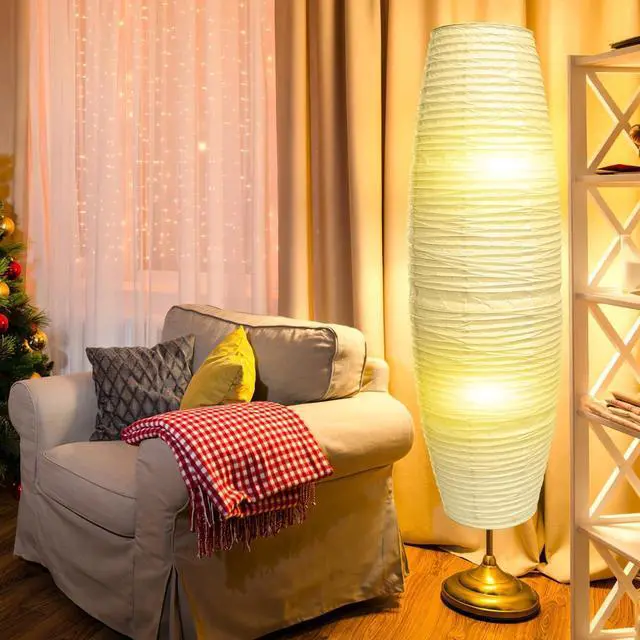 Alt view image 6 of 7 - Uonlytech Paper Floor Lampshade Light Accessories: Diploma Floor Lamp Shield Japanese Style Standing Lamps for Living Room Contemporary Floor Lamp Cover