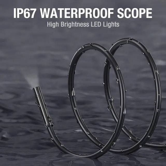 Alt view image 4 of 7 - USB C Endoscope Camera with Light, Teslong Type-C Snake Borescope Camera with 8 LED Lights, 10FT Flexible Waterproof Inspection Cam, Fiber Optic Scope Compatible with iPhone 15/16, Android Phone