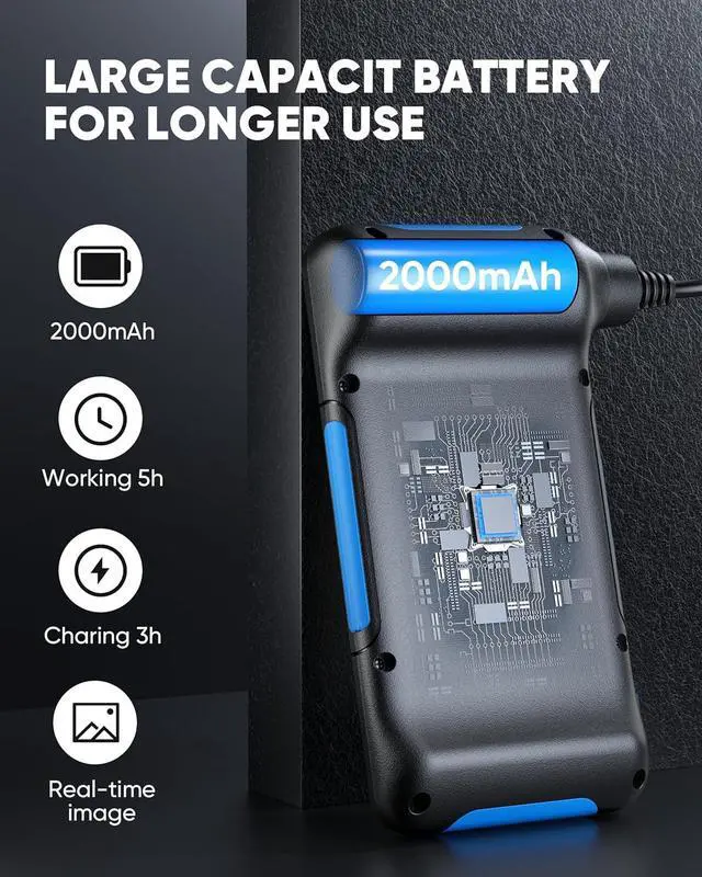 Alt view image 4 of 7 - Industrial Endoscope Borescope Inspection Camera with Light, Dual Lens Snake Drain Bore Scople Digital Cameras 1080P, 4.3 Inch LCD Screen, 16.5FT Semi-Rigid Cable